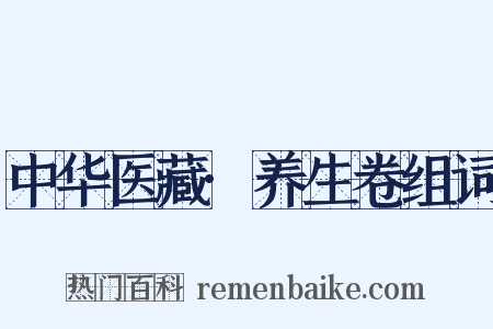 中华医藏·养生卷组词是什么意思的图片